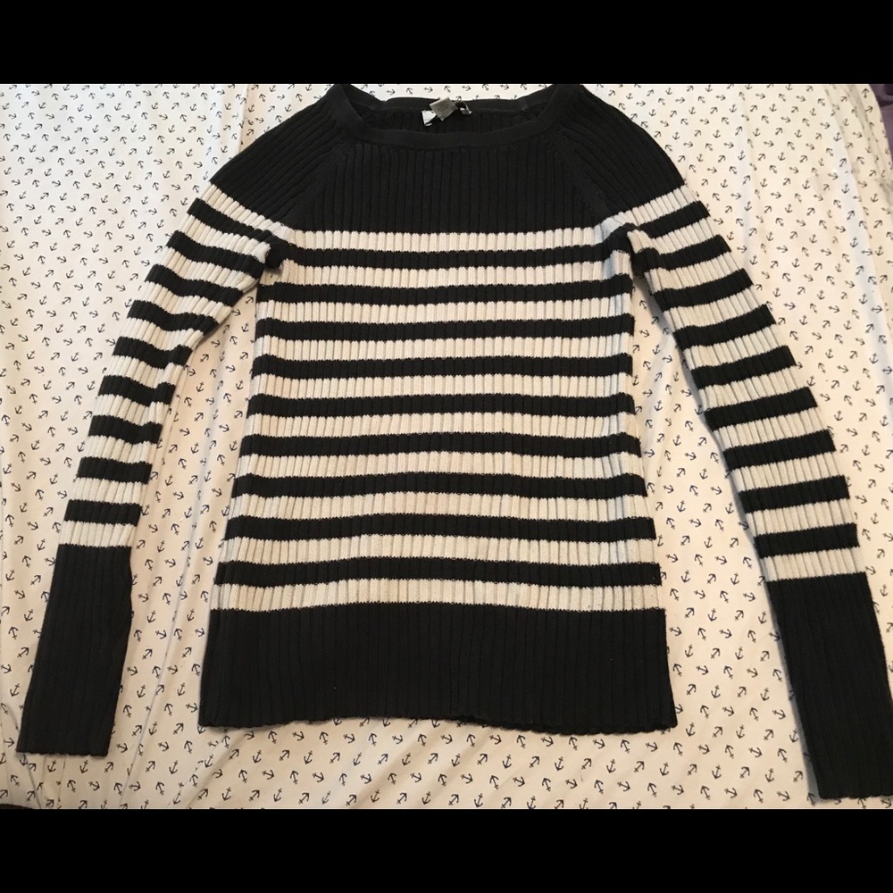 Black and white striped sweater